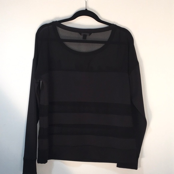 Sweat shirt with semi sheer panels - Picture 5 of 6